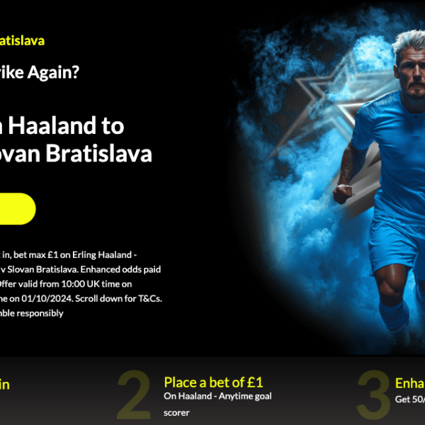 Parimatch Welcome Offer – Get 50/1 on Haaland To Score vs Slovan Bratislava